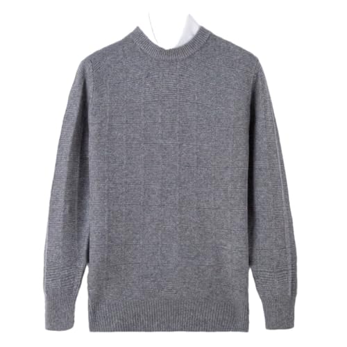 Men's Winter Wool Thick Round Neck Knitted Casual Loose Warm Base Sweater