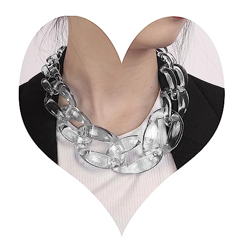 Wiwpar WIW-CHOKER-88 Acrylic Choker Necklace Statement Chunky Fashion Acrylic Necklace Colorful cover