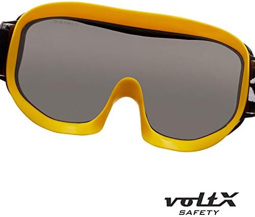 voltX DEFENDER ULTRA indirect ventilated Safety Goggles, SMOKE lens with snug fitting seal and buckle adjustable headband, CE EN166BT , EN172 Certified, Anti fog & Anti Scratch coated UV400 lens.