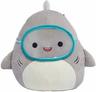 Squishmallow Official Kellytoy Collectible Sea Life Squad Squishy Soft Animals Ocean Fish Creatures (Gordon Shark (with Swim Mask), 7.5 Inch)