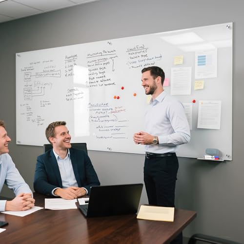 MaxGear Tempered Glass Whiteboard 96x48 Inch Magnetic Dry Erase Board by MaxGear - Used condition - Image 2