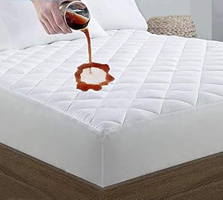 Double Waterproof Polycotton Quilted Mattress Protector 137x190cm Cover Thick Extra Deep 12Inches Hotel Quality Absorbent, Anti Dust Mite,Breathable All Uk Sizes