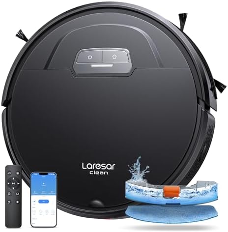 Laresar Clean Robot Aspirador y Fregasuelos, 4500Pa Robot Aspirad...