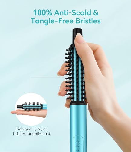 Mini Thermal Brush: Adjustable Temperature Travel Curling Iron for Short & Thin Hair