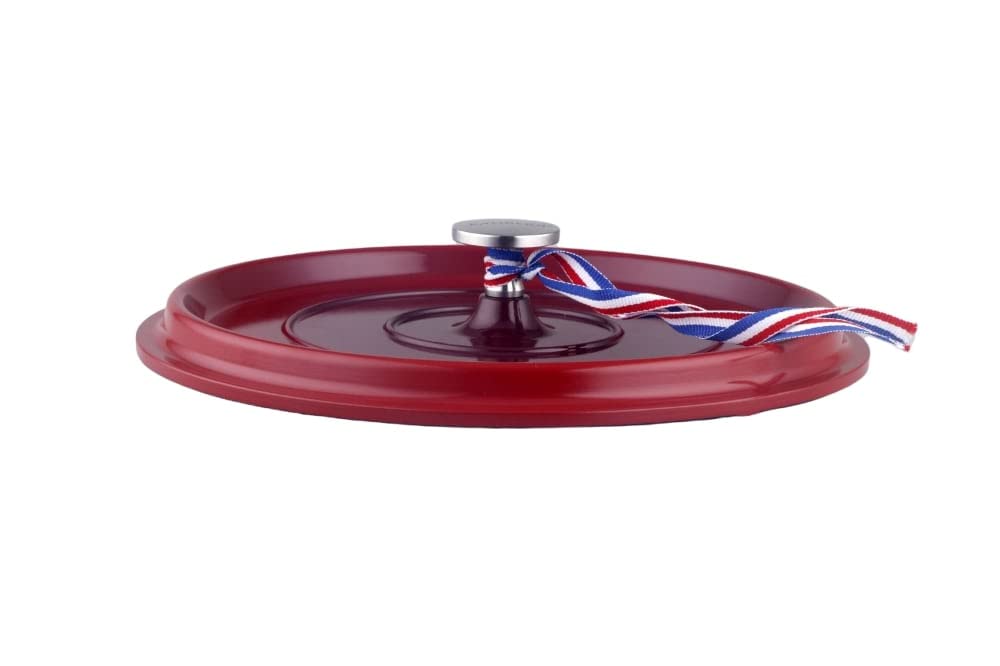 KAMBERG - 0008186 - Cocotte Ø 16 cm Ronde Rouge Flammée - Fonte d'aluminium - Revêtement pierre - Tous feux dont induction - Sans PFOA