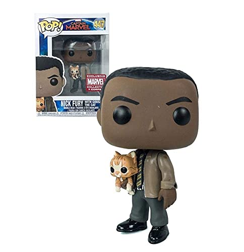 FUNKO POP! Captain Marvel NICK FURY with GOOSE THE CAT - EXCLUSIVE - COLLECTOR CORPS