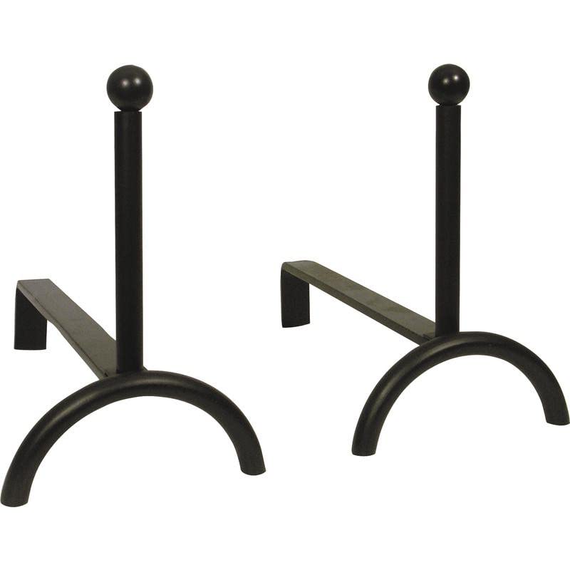 Lot dE 2 chenets de cheminée 36 x 18 x 27 cm (paire de 2 chenets) pour cheminée et foyer ouvert