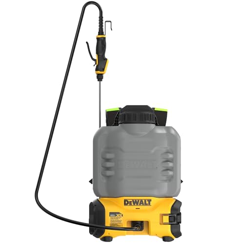 DEWALT 20V MAX XR High Capacity Concrete Chemical Sprayer 4-Gallon Tank 150 PSI 6 Nozzles 10-Speed Flow Control Tool Connect Ready Backpack Straps Battery & Charger Not Included (DCCS1100B)