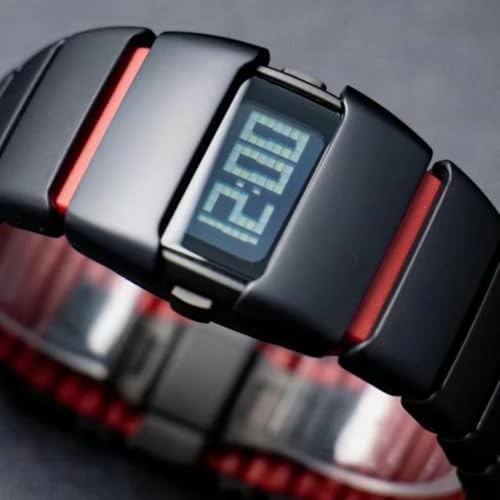 Image of ON TIME OCTUS Unisex Retro Digital Watch | Futuristic Link Strap | LED Display Wristwatch for Men, Women