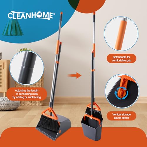 Cleanhome Commercial Broom And Dustpan Set With Long Handle thumb #5