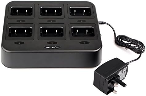 Retevis RT24/RT28/RT21 Six-Way Charger for Walkie Talkie Two Way Radio Six Way Charger Can Charge 6 Two Way Radio or 6 Batteries (1 Pcs)