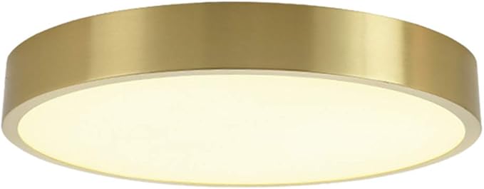 Lamp Huishouden ronde eenvoudige koperen plafondlamp slaapkamer balkon veranda restaurant ultradunne led-licht driekleurig dimmen 30 cm / 40 cm / 50 cm