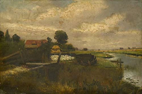 Affiche en Toile John Constable Vue sur la rivière d'Art Grand Format 60x90cm Décoration Murale Salon