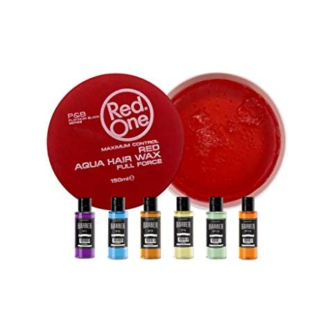 RedOne Barber Set Aqua Hair Gel Wax Rot Haarwachs Haar Styling Wachs Herren Haargel Marmara Barber Eau de Cologne Duftwasser Cover