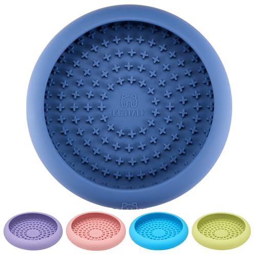 Dog Lick Bowl, Bestalk Anxiety Relief Slow Feeder Dog Lick Mat Treat Dispenser, Non-Slip Licking...