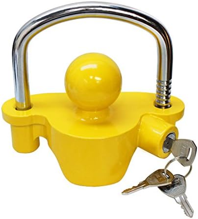 Trailer Coupler Lock Boat Marine RV Tractor Hitch Theft Protection 2 Keys Lock