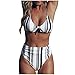 Produktbild Damen hoch taillierte Bikinis Set Zweiteilige Badeanzüge Farbblock Dreieck Schwimmen Kostüme Damen Sexy Badeanzug Print Rucksack Badeanzug Bikini Damen hoch taillierte Bikinis Rüschen Badeanzug