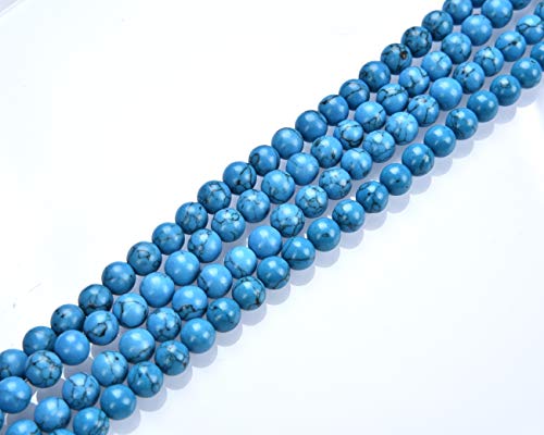 2 Strands Adabele Natural Turquoise Blue Howlite Healing Gemstone 8Mm Loose Round Stone Beads (88-94Pcs Total) For Jewelry Craft Making Gs18-8 #TOP5