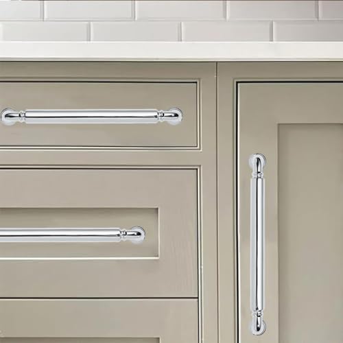 khtumeware 2-Pack Polished Chrome Heavy-Duty Solid Cabinet Pulls, 12 Inch(305mm) Hole Center, Drawer Pulls, Cabinet Hardware, Suitable for Kitchen Cabinets, Bathrooms and Dressers by khtumeware - Image 4