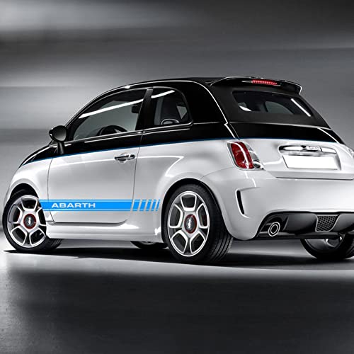 TURIM  Adesivos Porta Pé de Cabra Adesivo Abarth Barra Lateral Saia Adesivo Fiat 500 Linha Criativa