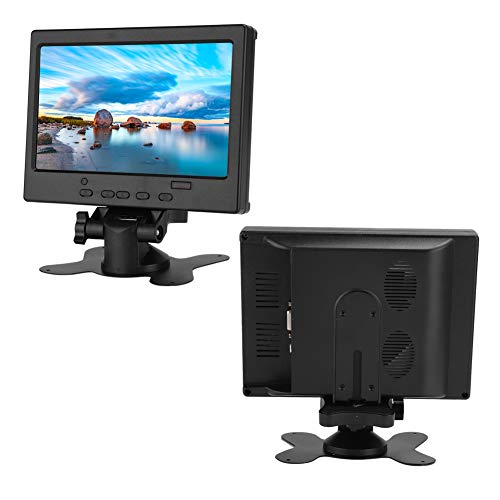 RvSky 7 Zoll Monitor, Klare Und Detaillierte Bilder, Physikalische Auflösung 1024 X 600, LED Hintergrundbeleuchtung, Mit Ständer, 1080P TFT LCD Bildschirm, Kompaktes Gehäuse(EU)