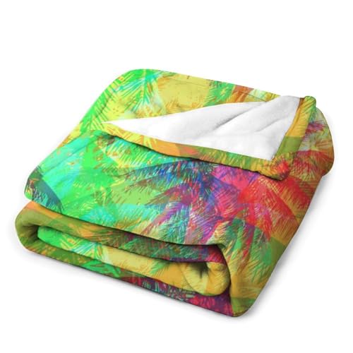 Couverture polaire arbre coloré en microfibre premium 150x200cm