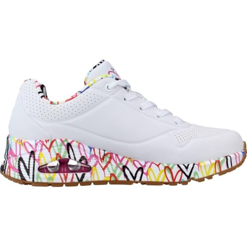 Skechers Uno-Loving Love 155506-WHT, Womens Sneakers, White, 38 EU