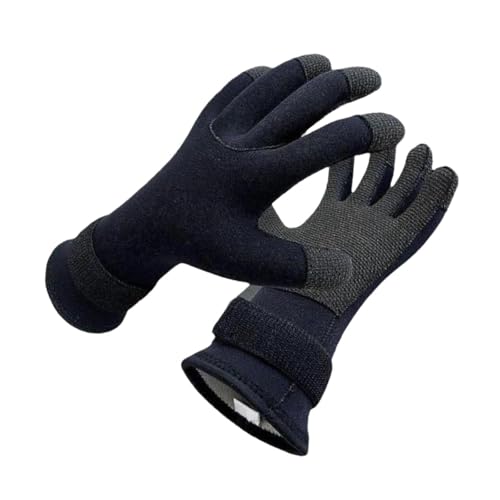 KiBcsLic Water Gloves Diving Gloves Wetsuit Winter Glove Five Finger for Snorkeling Surfing, M
