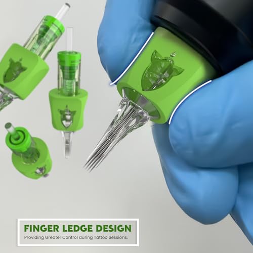 Image of Wormhole Tattoo Cartridge Needles Rocket 13RM Needle Cartridge Standard 13 Round Magnum Tattoo Needles 20PCS Disposable Finger Ledge Cartridges 3.5MM Taper for Tattoo Gun Tattoo Supplies 1013RM