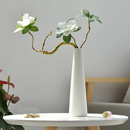 Bamboopack White Ceramic Bud Vase Tall Conic Flower Small Buds Vases Single Stem Vase Home Decorative Floral Centerpiece for Flower and Office Bud Home Wedding Decor - Image 4