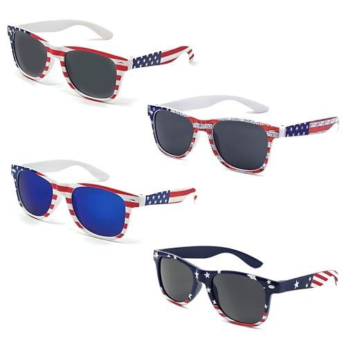SIEYEWER American Flag Sunglasses 4th of July Accessories for women USA Patriotic Sunglasses Bulk for Men