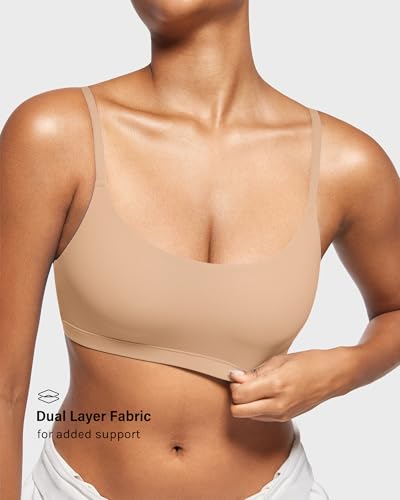 Image of INLYRIC Women's Inbarely Bralettes Cami Bras No Underwire Wireless Seamless Unlined Comfort Sports Bra