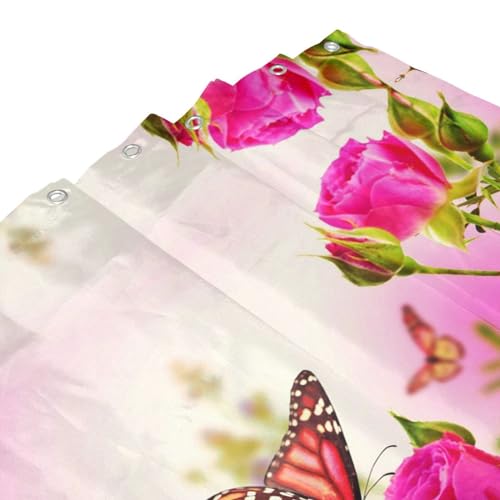 Rideau de douche imperméable anti-éclaboussures imprimé floral chic