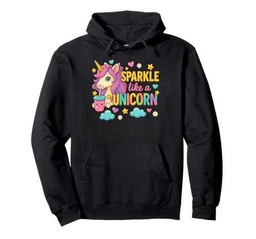 Thé aux bulles Kawaii Fantasy Cute Unicorn Squad Sweat à Capuche