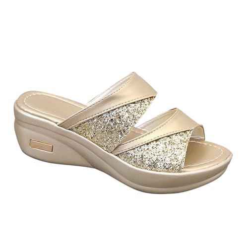 Sandalias Mujer Con Cuña Plataforma Verano Comodas Chanclas Ortopédicas Elegantes Piscina Antideslizantes Zapatos De Vestir Tacon Flexibles Flip Flops Playa Sandalia Punta Abierta Fiesta Boda Baratas