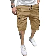 PIDOGYM Men's Waterproof Casual Cargo Shorts with 6 Pockets