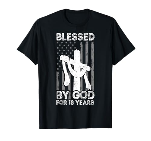 BLESSED BY GOD FOR 18 YEARS 18th Birthday Christian T-Shirt