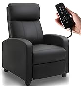 BAKAJI Poltrona Relax Massaggiante e Reclinabile con Poggiapiedi Estraibile, Telecomando 8 Modali...