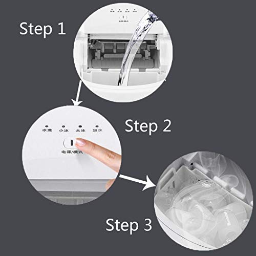 MHGD Eismaschine 15 kg in 24 Stunden, Eiswürfelbereiter LED-Anzeige, Eiswürfelmaschine 9 Eiswürfel fertig in 6-10… – Bild 5