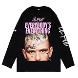 [Jack'n da Box] ラップ Tシャツ アーティストT 長袖 ロンT TDM1855 FTPユニセックス フルカラー 両面プリント 大きいサイズ ブラック 黒T ダンス 衣装 (JP, アルファベット, L, ブラック) [並行輸入品]