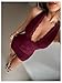 Milumia Women's Floral Lace Halter Mini Dress Sexy Deep V Neck Bodycon Party Club Dresses Burgundy Medium