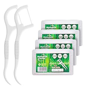 Zahnseide Dental Floss,200 Stück Zahnseide Stick Zahnpflege Zahndraht Interdental Flosser mit Zahnstocher,Einwegzahnseide für Familien, Hotels und Reisen