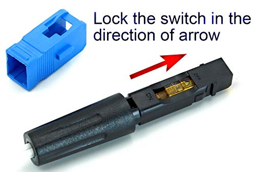 10Pcs Leite Sc Upc Fiber Optic Quick Connectors Sc Fiber Reusable Connectors Adapter Embedded Os2 Single Mode 9/125 Mechanical For Ftth Catv Cold Connector Network Optical Fiber Instrument #TOP2