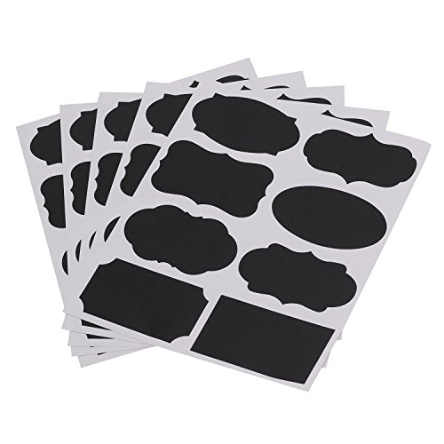 Preisvergleich Produktbild Pinzhi 40x Schwarze Wiederverwendbar Kitchen Labels Küchen Tafelaufkleber