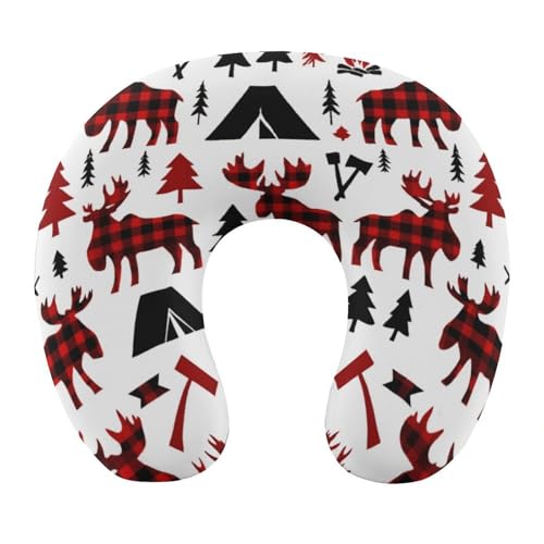 Almohada de espuma viscoelástica en forma de U tamaño único miniatura 1