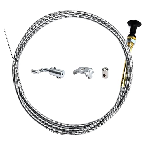 YGQ 72 Inch Universal Push Pull Choke Control Cable 75 Inch Inner 72 in Conduit 6ft with Heavy Duty Outer Sheath Silver (Wire Travel: 2 Inch)
