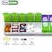 EZY DOSE Pill Organizer Weekly (7-Day), Medicine Planner, Vitamin Box, Daily Planner Case, 2 Times a Day, AM PM, Large Compartments, Easy Fill All Compartments at Once, Green and Purple, BPA Free