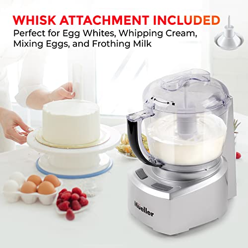 Mueller Ultra Prep Food Processor Chopper For Dicing, Grinding, Whipping And Pureeing – Food Chopper For Vegetables, Meat, Grains, Nuts And Whisk For Eggs And Cream #TOP5