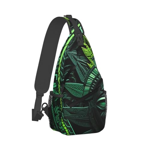 Sac de poitrine noir et vert pour libérer vos mains en promenade
