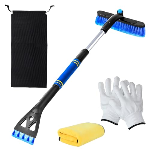 スノーブラシ 車用 除雪用 雪かき スキージ アイススクレーパー 伸縮式 Amazon.co.jp: ZERONOWA 車用 スノーブラシ アイススクレーパー
